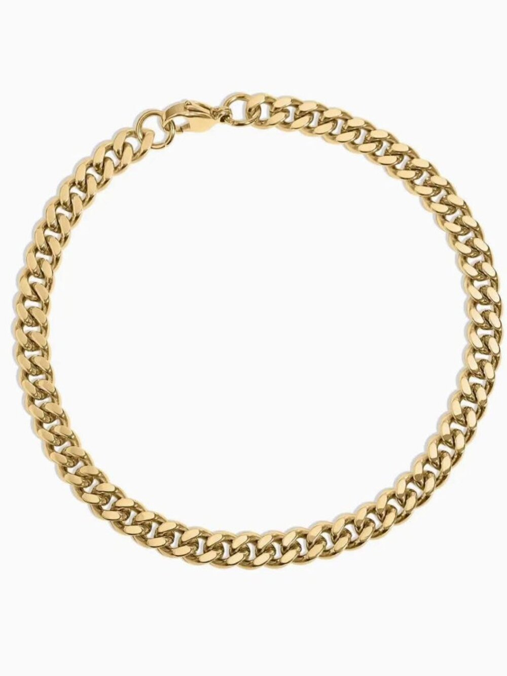 Gold plated thick Cuban bracelet